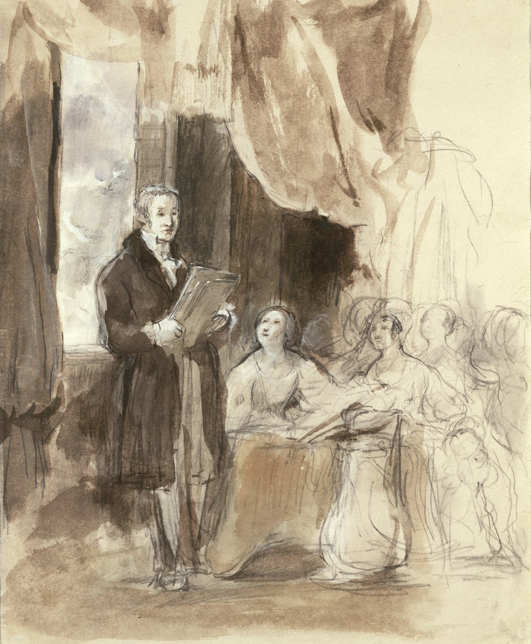 Sir Robert Peel felolvasása Viktória királynőnek alkotó: David Wilkie