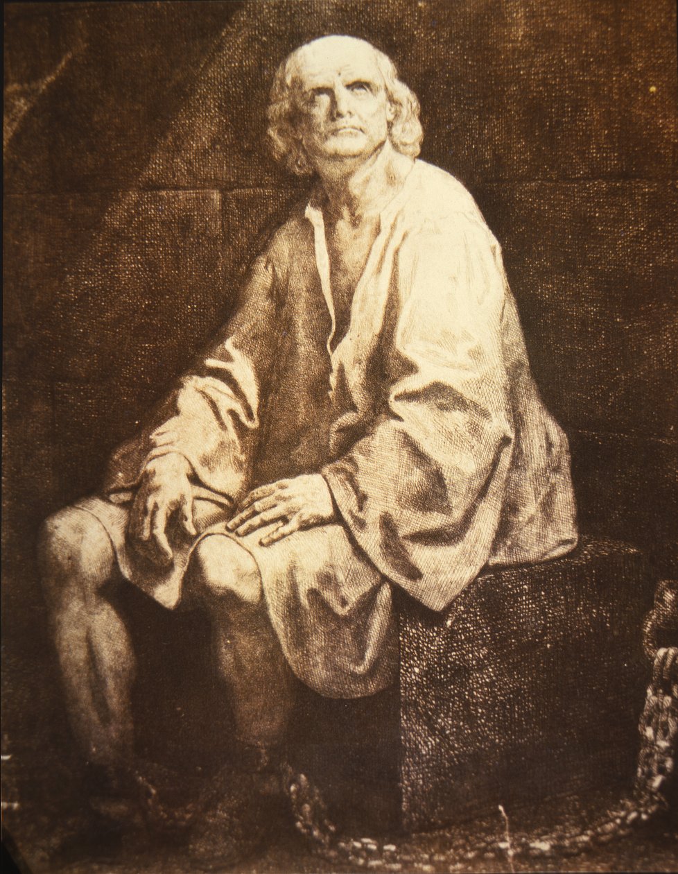 Kolumbusz Kristóf láncban (litho) alkotó: John Ward Dunsmore