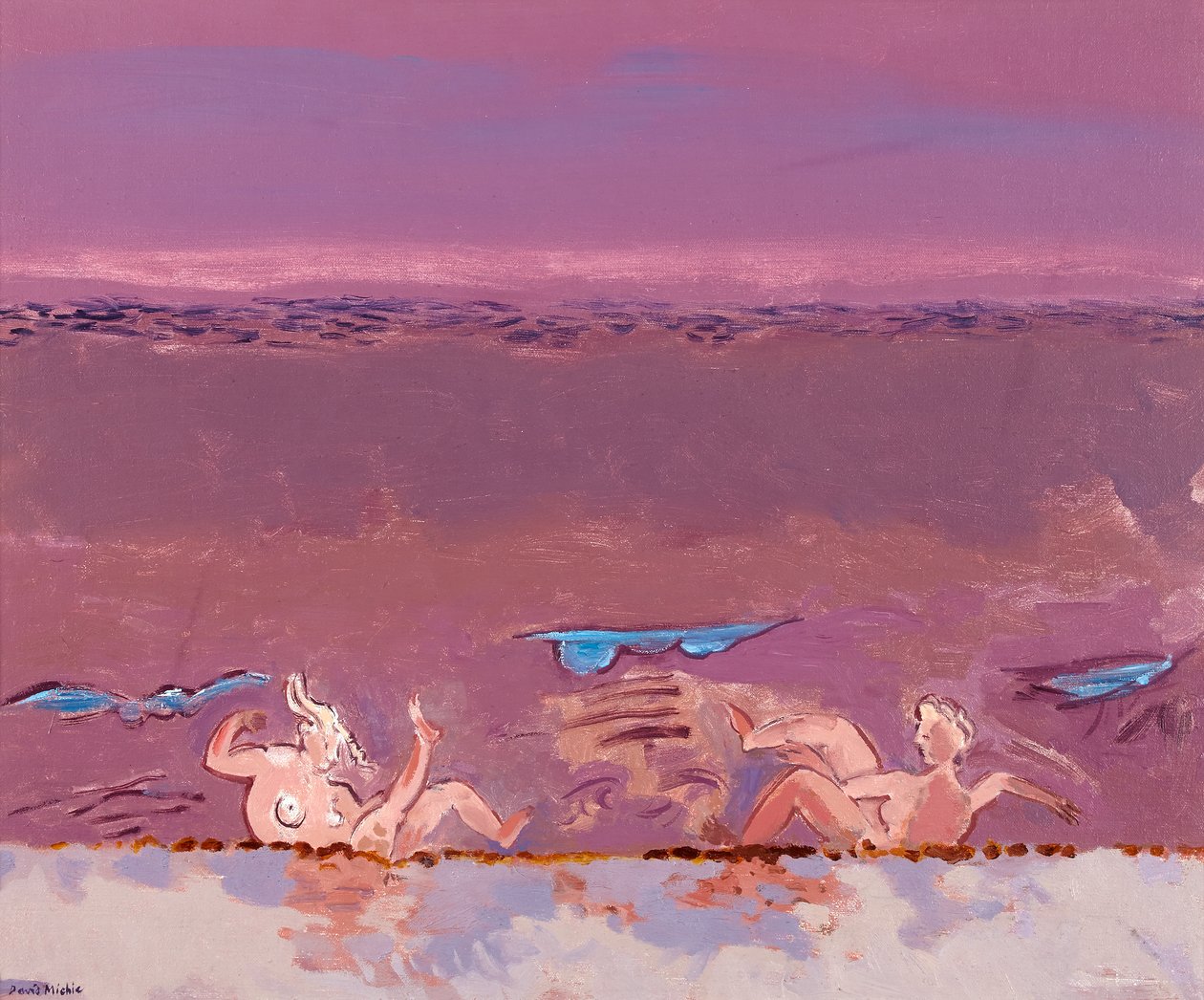 Frolic, 1986 körül (olaj, farostlemez) alkotó: David Alan Redpath Michie