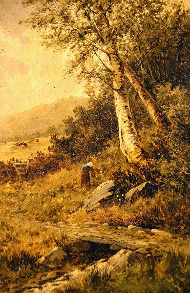 Táj (olaj, vászon) alkotó: David Bates