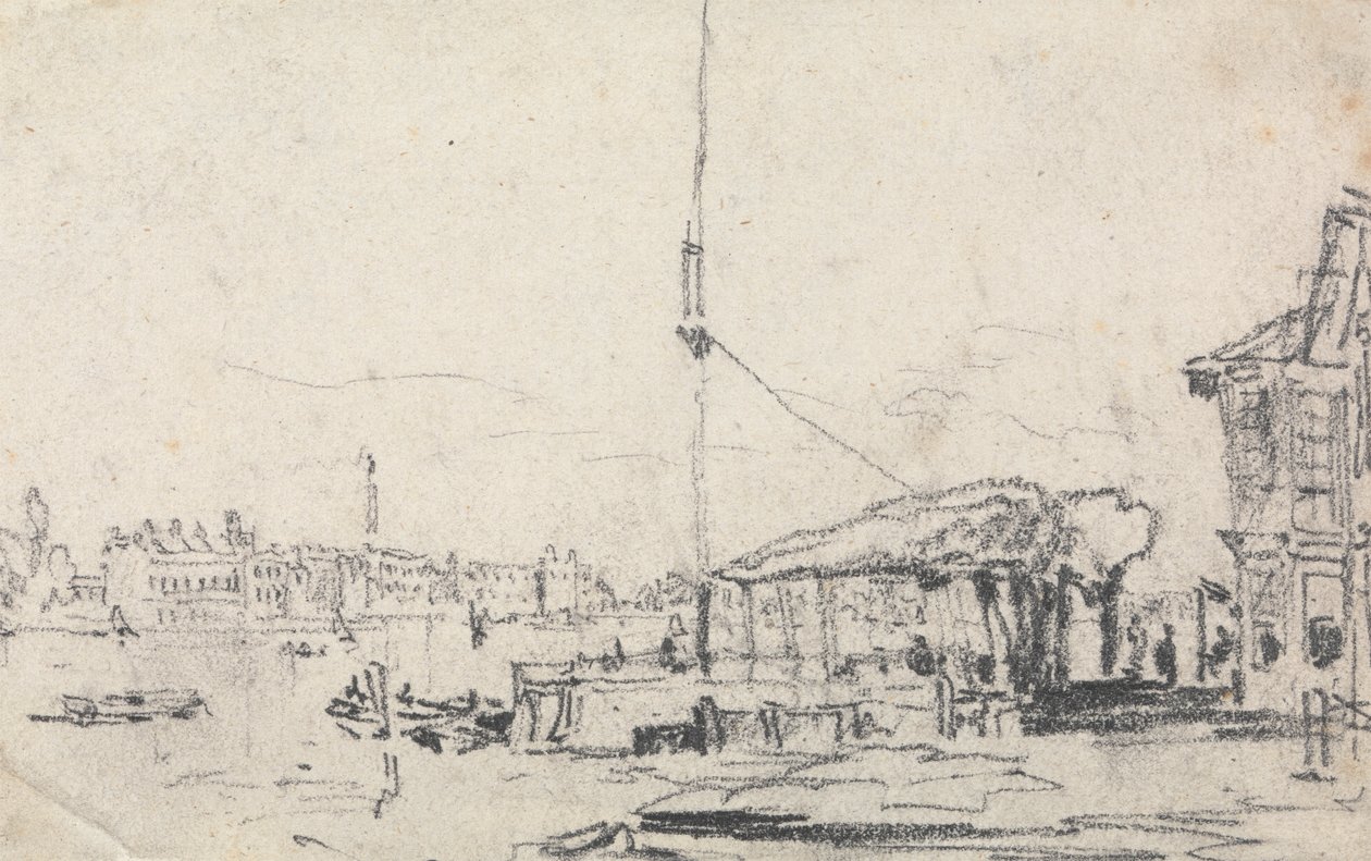 Kilátás a Scheldtre alkotó: David Cox