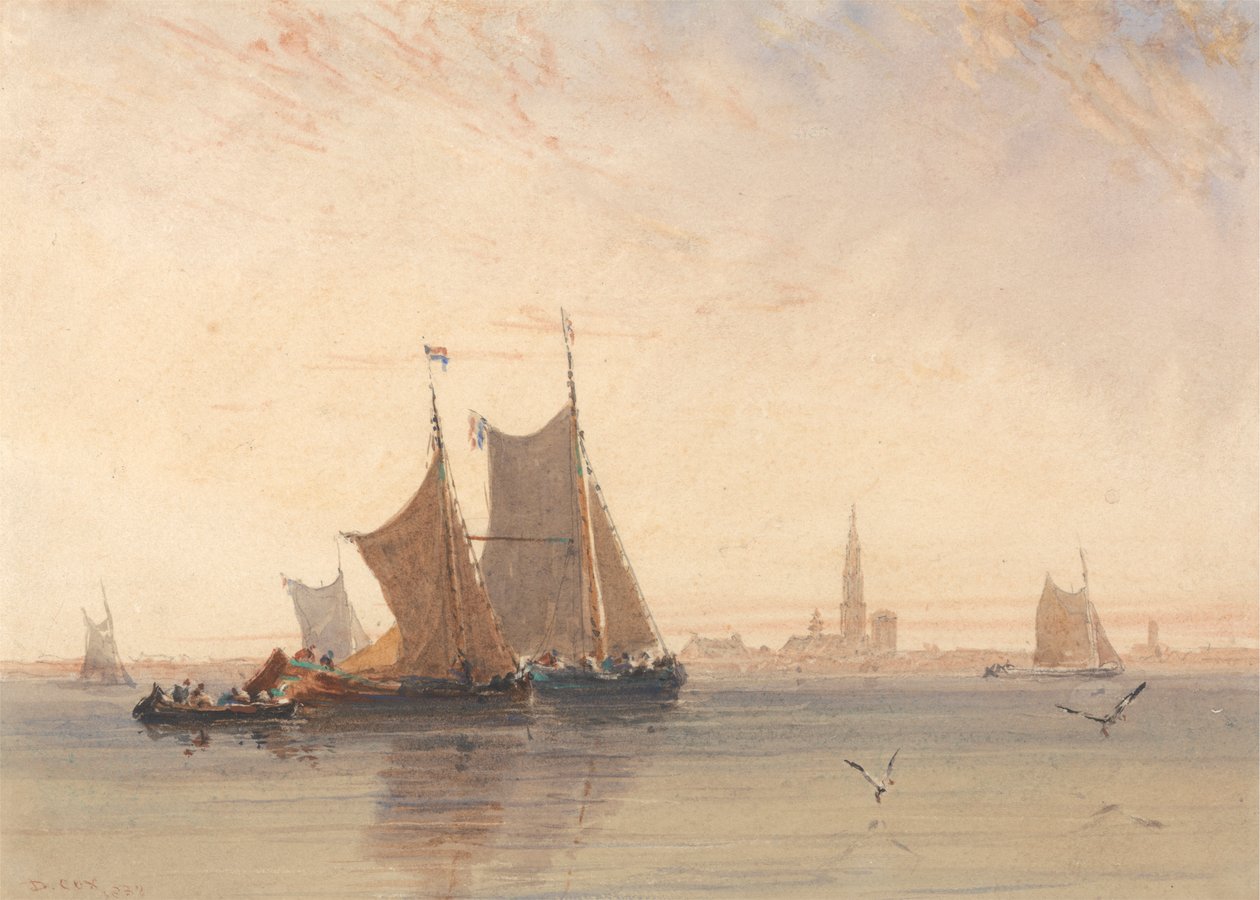 Antwerpen, reggel alkotó: David Cox