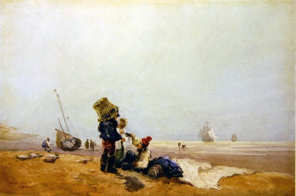 Halászok a parton alkotó: David Cox