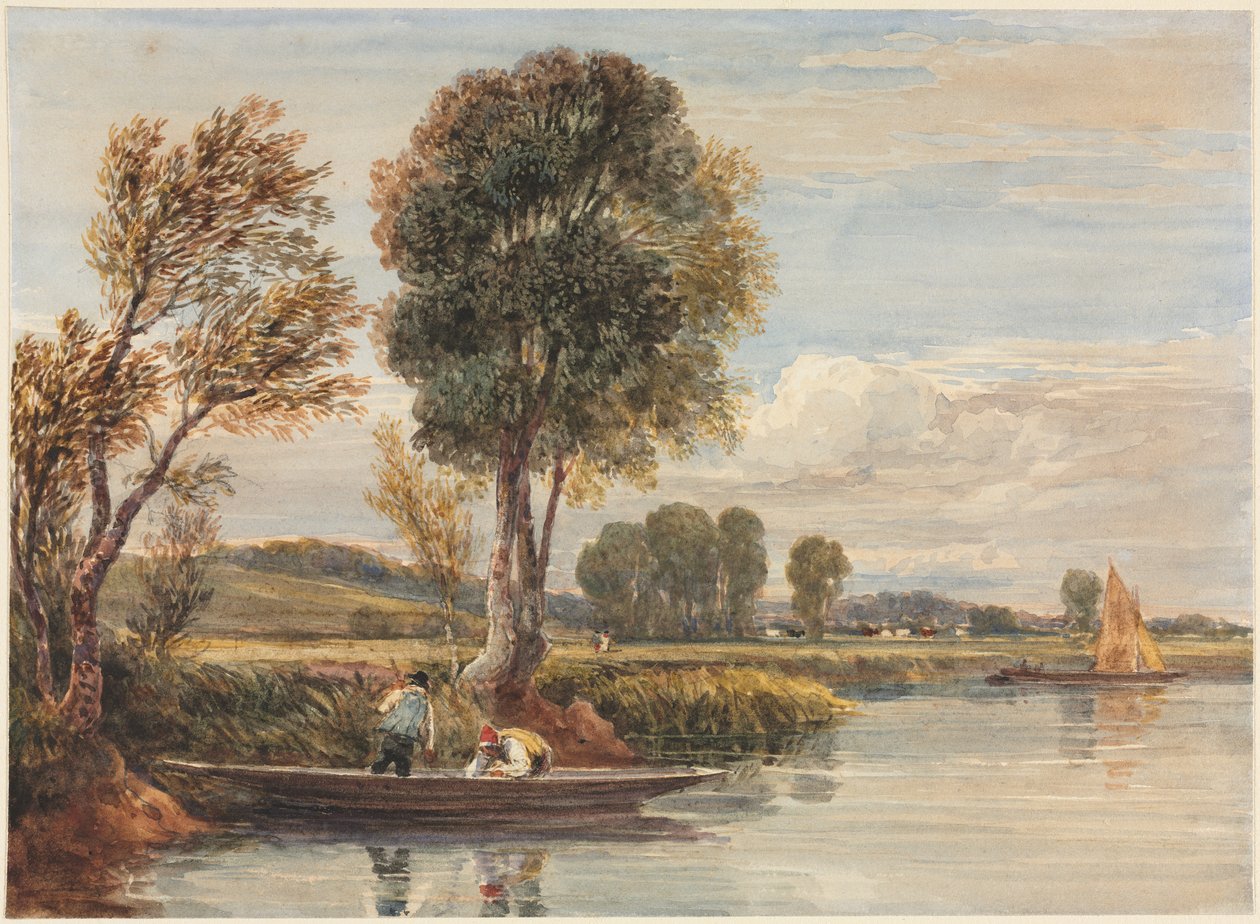 A Temzén, c. 1827-1829. alkotó: David Cox