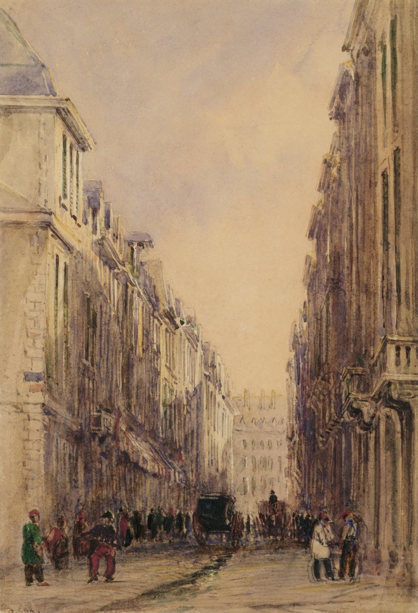 Rue Vivienne, Párizs (wc papíron) alkotó: David Cox