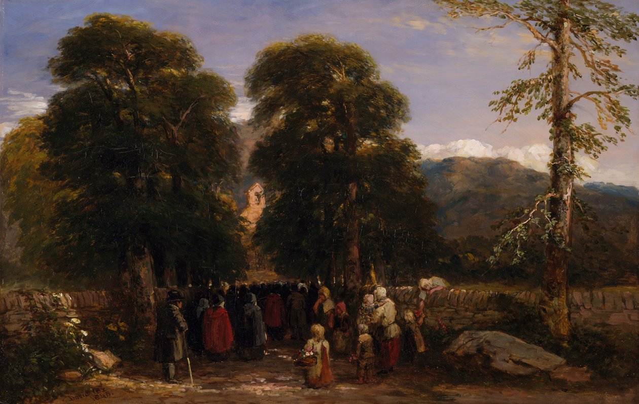 A walesi temetés, 1848. alkotó: David Cox the elder