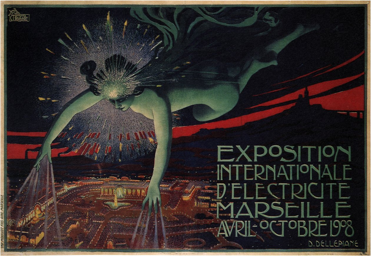 Nemzetközi Villamosenergia-kiállítás, Marseille, 1908 alkotó: David Dellepiane
