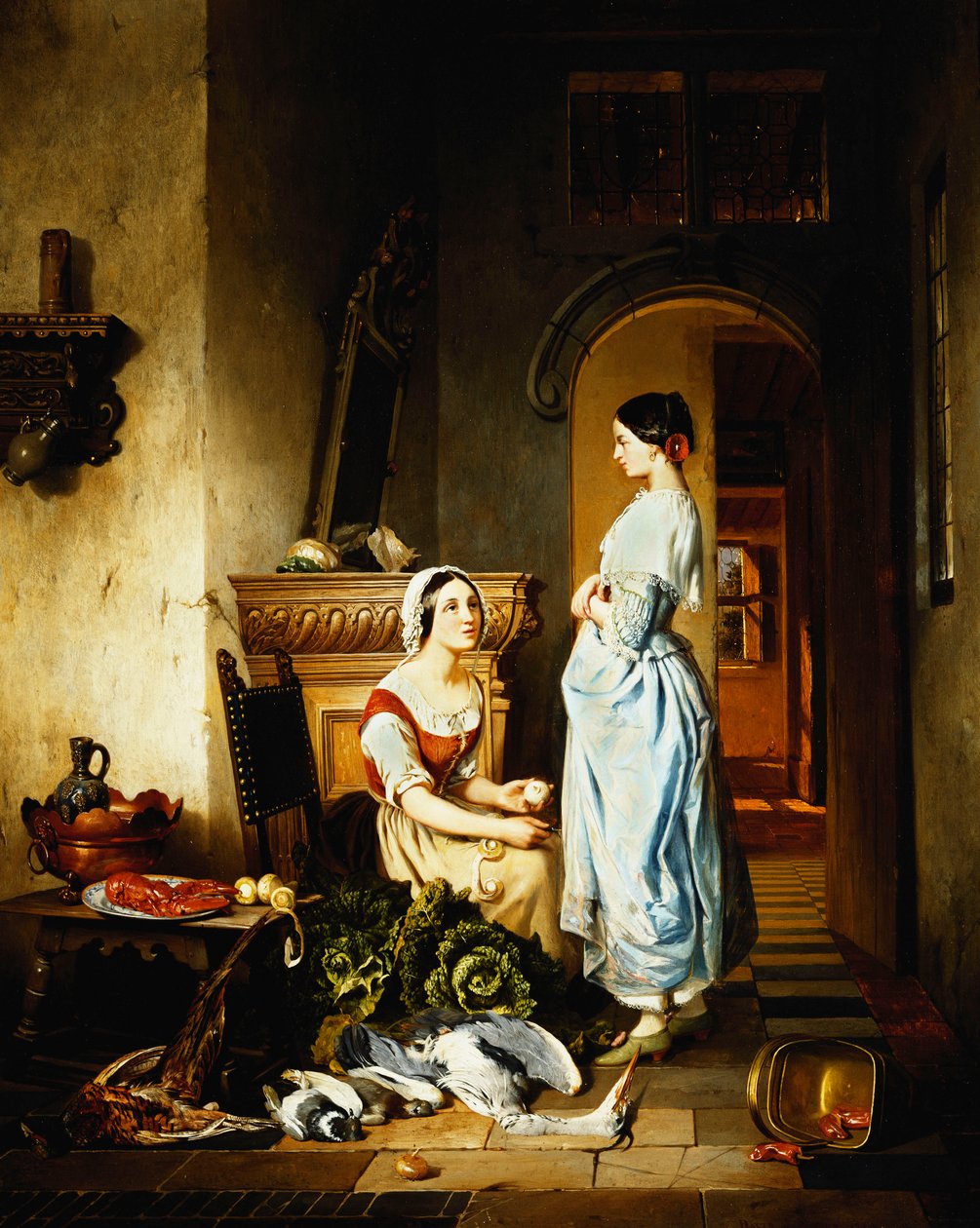 Az étkezés elkészítése, alkotó: David Emil Joseph de Noter