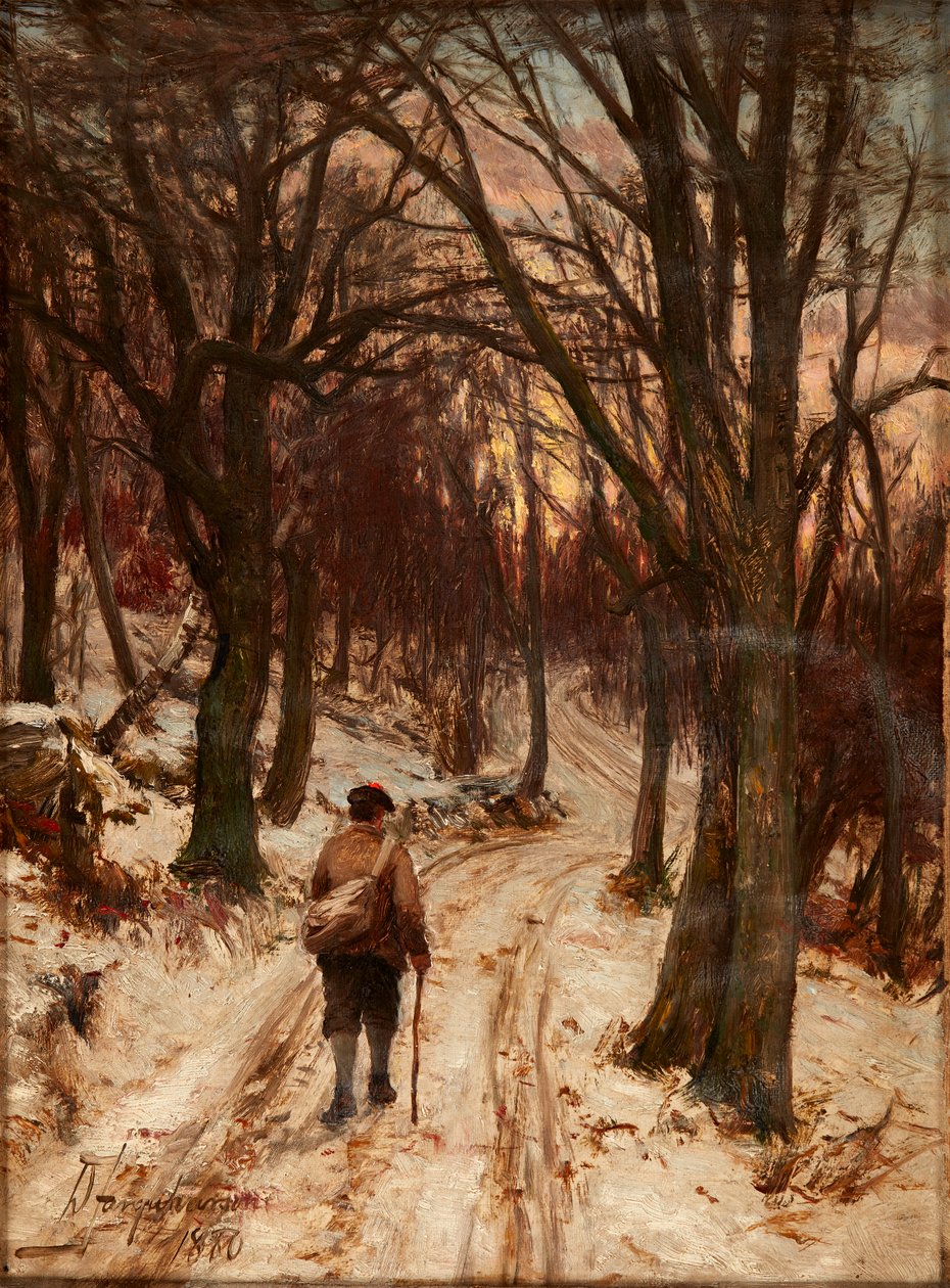 Winter, Glen Lyon (olaj, vászon) alkotó: David Farquharson