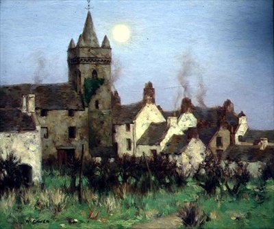 The Tolbooth, Kircudbright, 1900 körül (olaj, vászon) alkotó: David Gauld