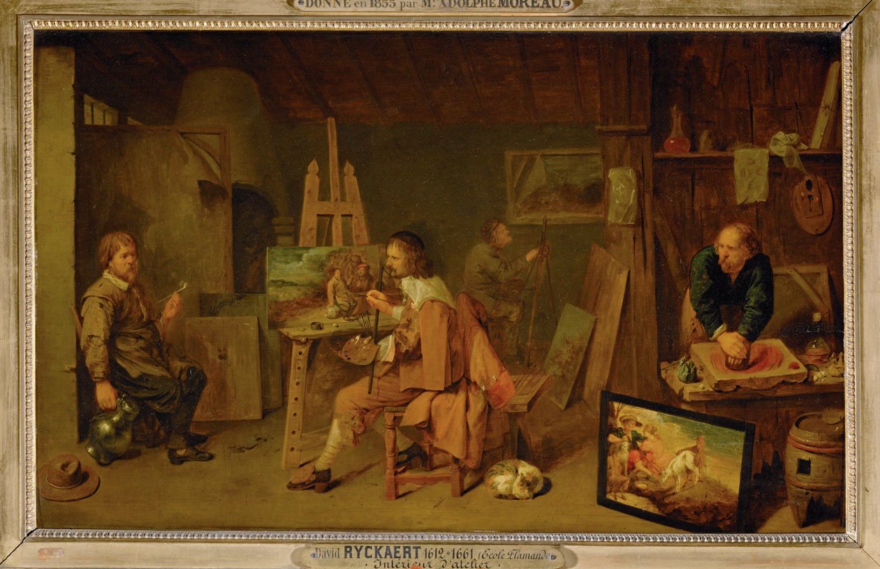 Festők a műtermükben ... alkotó: David III Ryckaert