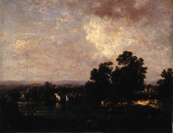 Wallkill Scenery, 1885 körül (olaj, fedélzeten) alkotó: David Johnson