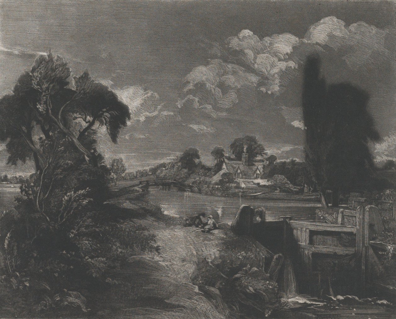 Zár a Stouron, 1830. alkotó: David Lucas