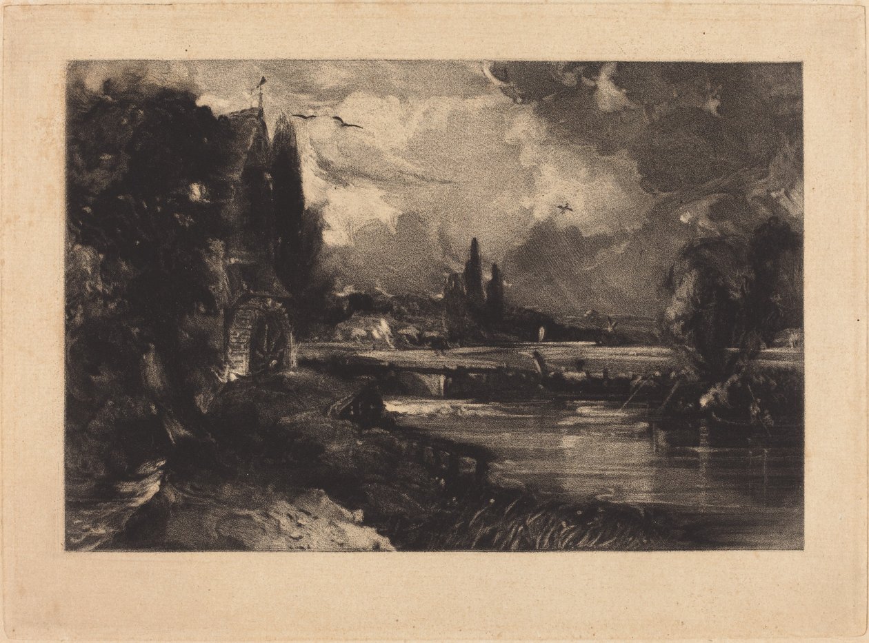 Malom Colchester közelében alkotó: David Lucas after John Constable