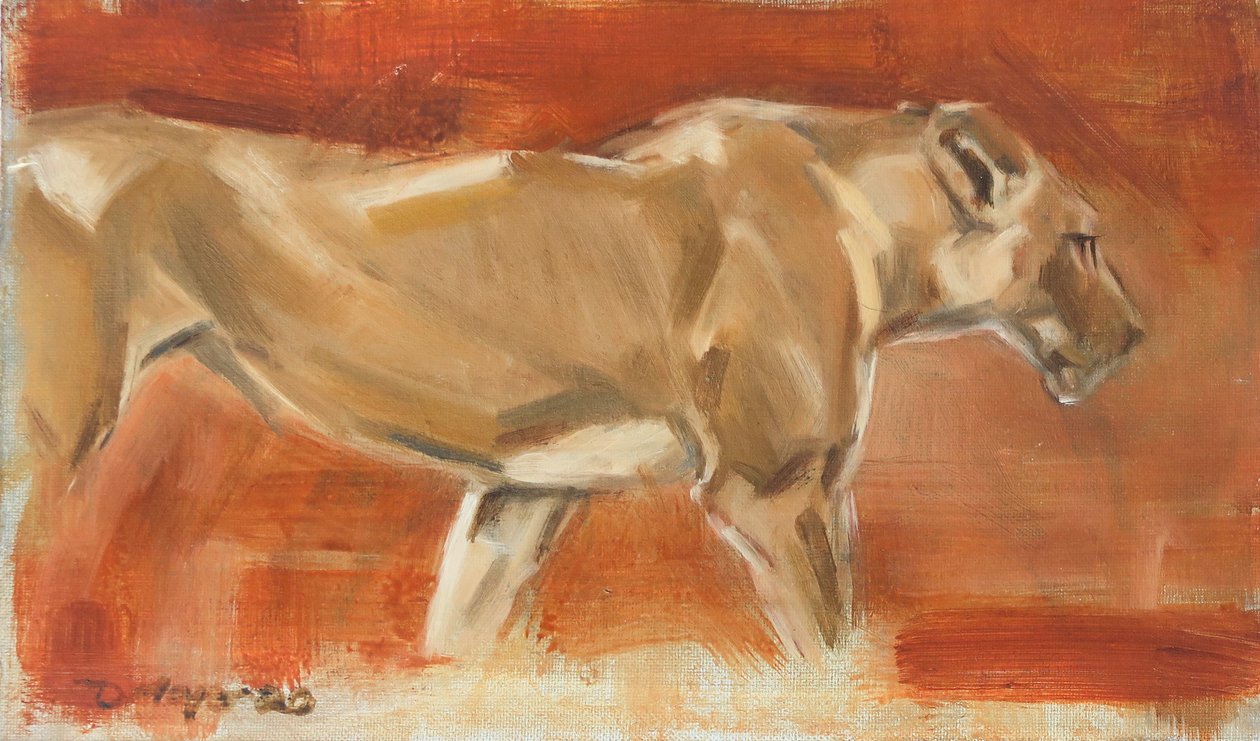 Lioness, 2019 (olaj, vászon) alkotó: David Mayer