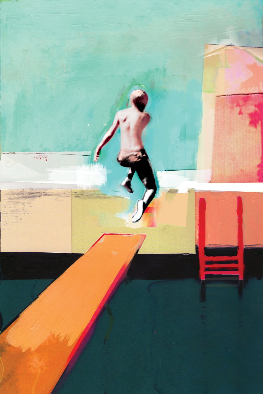 Medencenap, 2011, Kollázs papíron alkotó: David McConochie