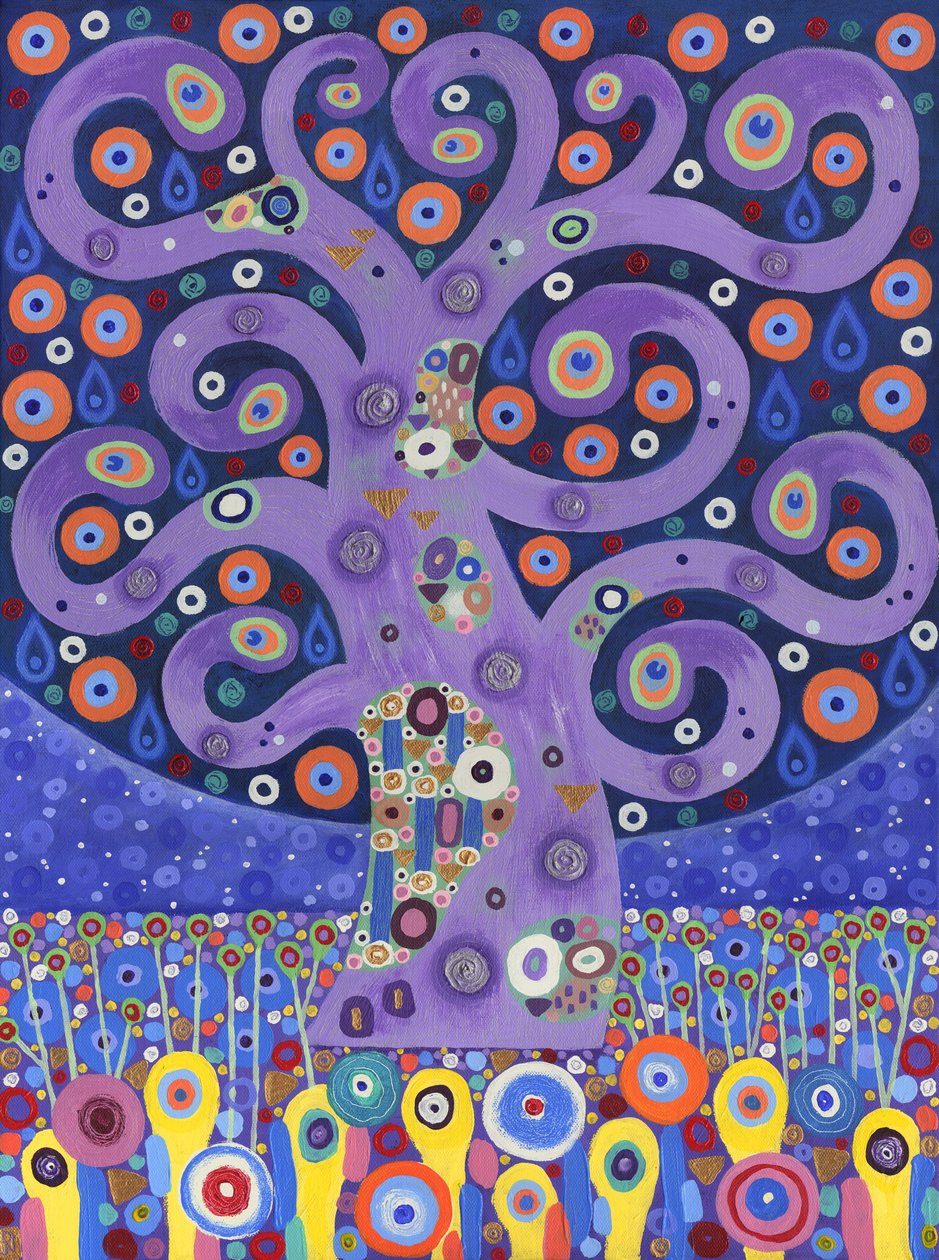 A pávafa, 2011 (akril, vászon) alkotó: David Newton