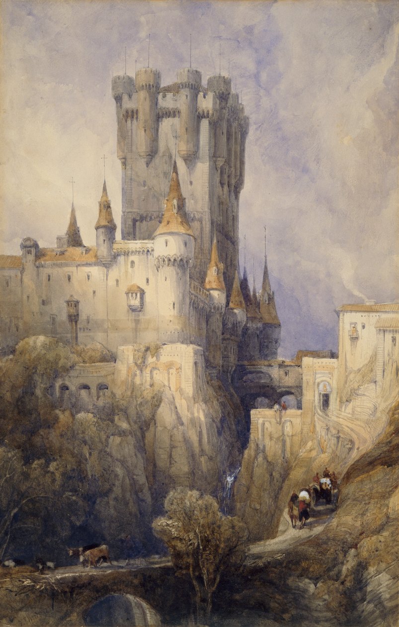 Alcazar, Segovia, Spanyolország, 1836 alkotó: David Roberts