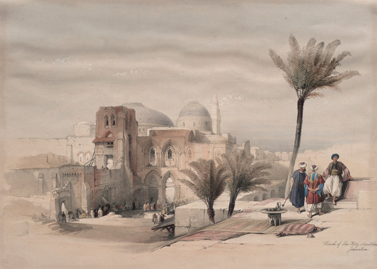 Szent Sír-templom, Jeruzsálem, 1839. alkotó: David Roberts