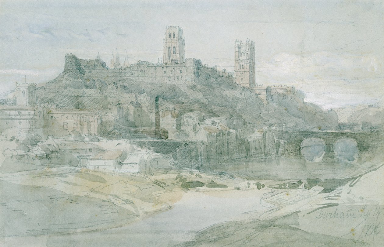 Durham, 1836 alkotó: David Roberts