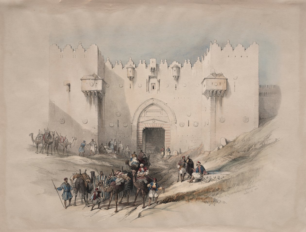 Damaszkusz kapuja, Jeruzsálem alkotó: David Roberts