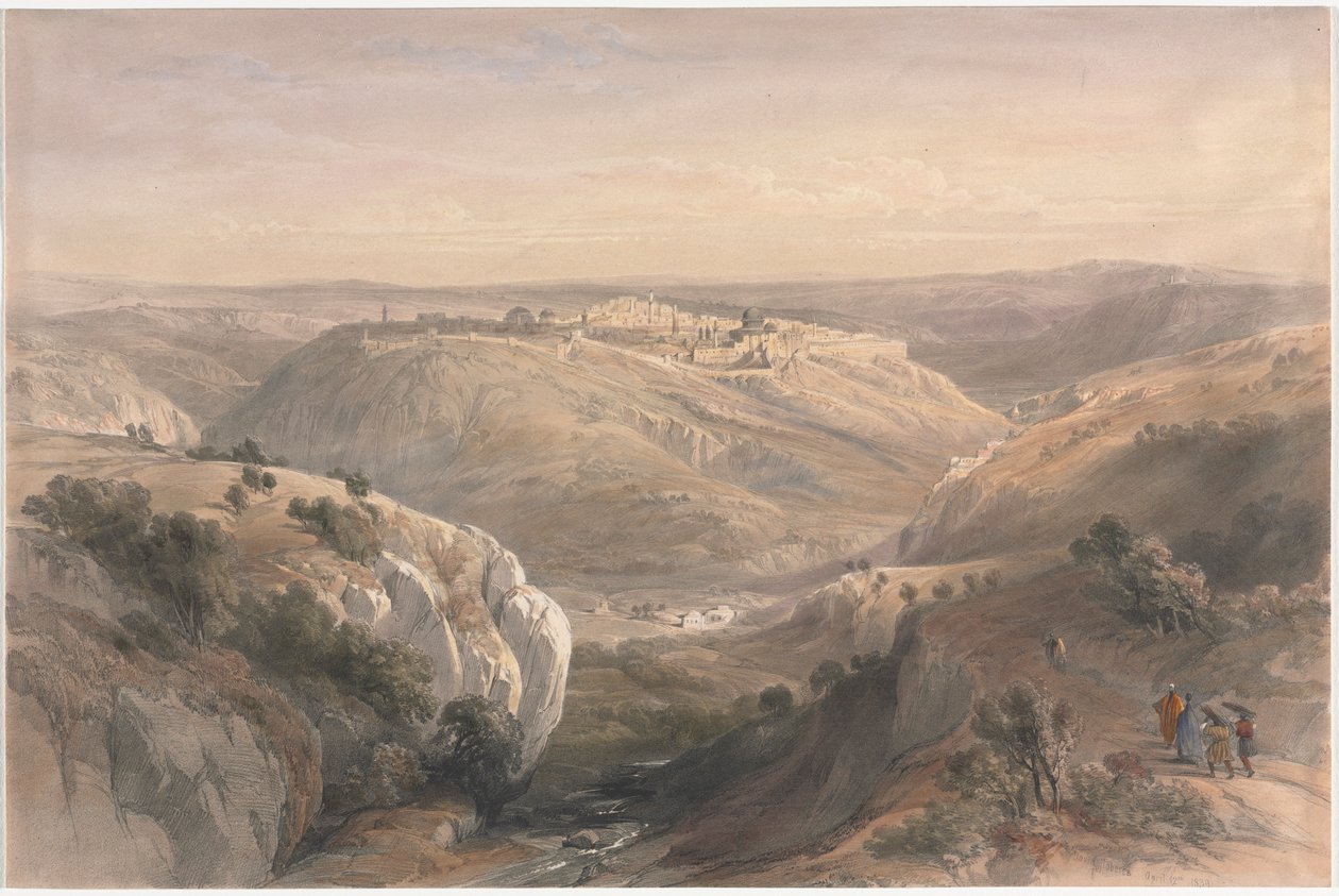 Jeruzsálem délről, 1839. alkotó: David Roberts