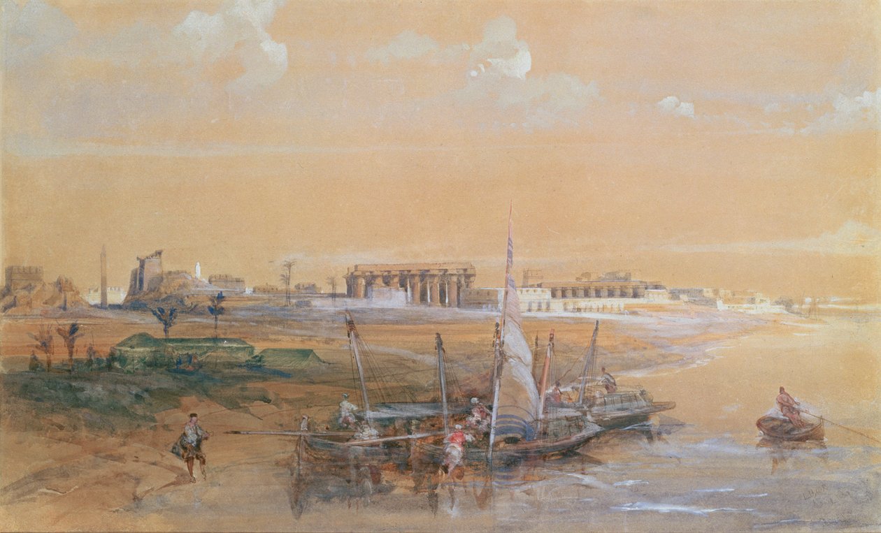 Luxor a Níluson, 1839 (wc) alkotó: David Roberts