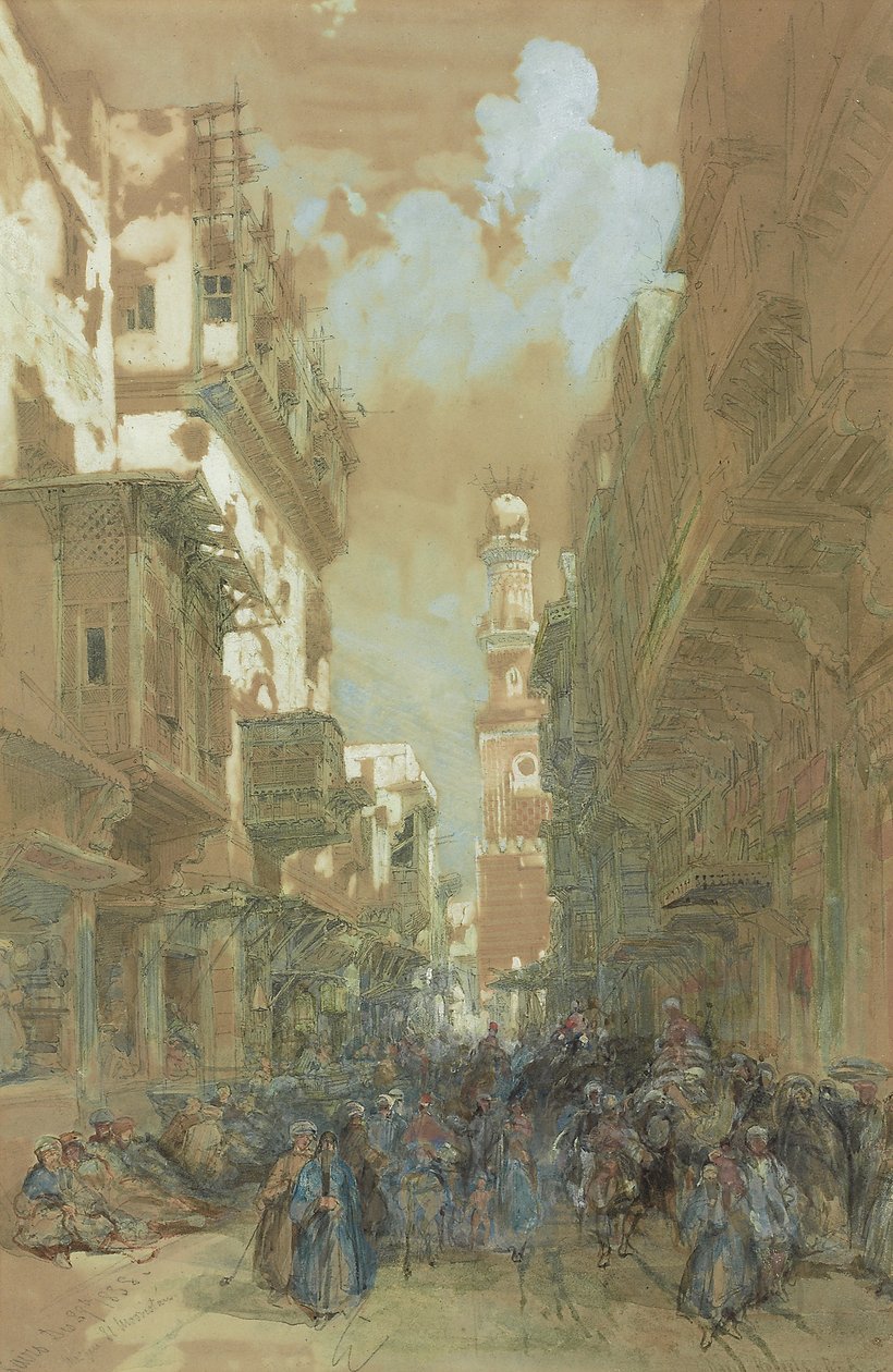 El Mooristan mecset, Kairó, Egyiptom, 1838 alkotó: David Roberts