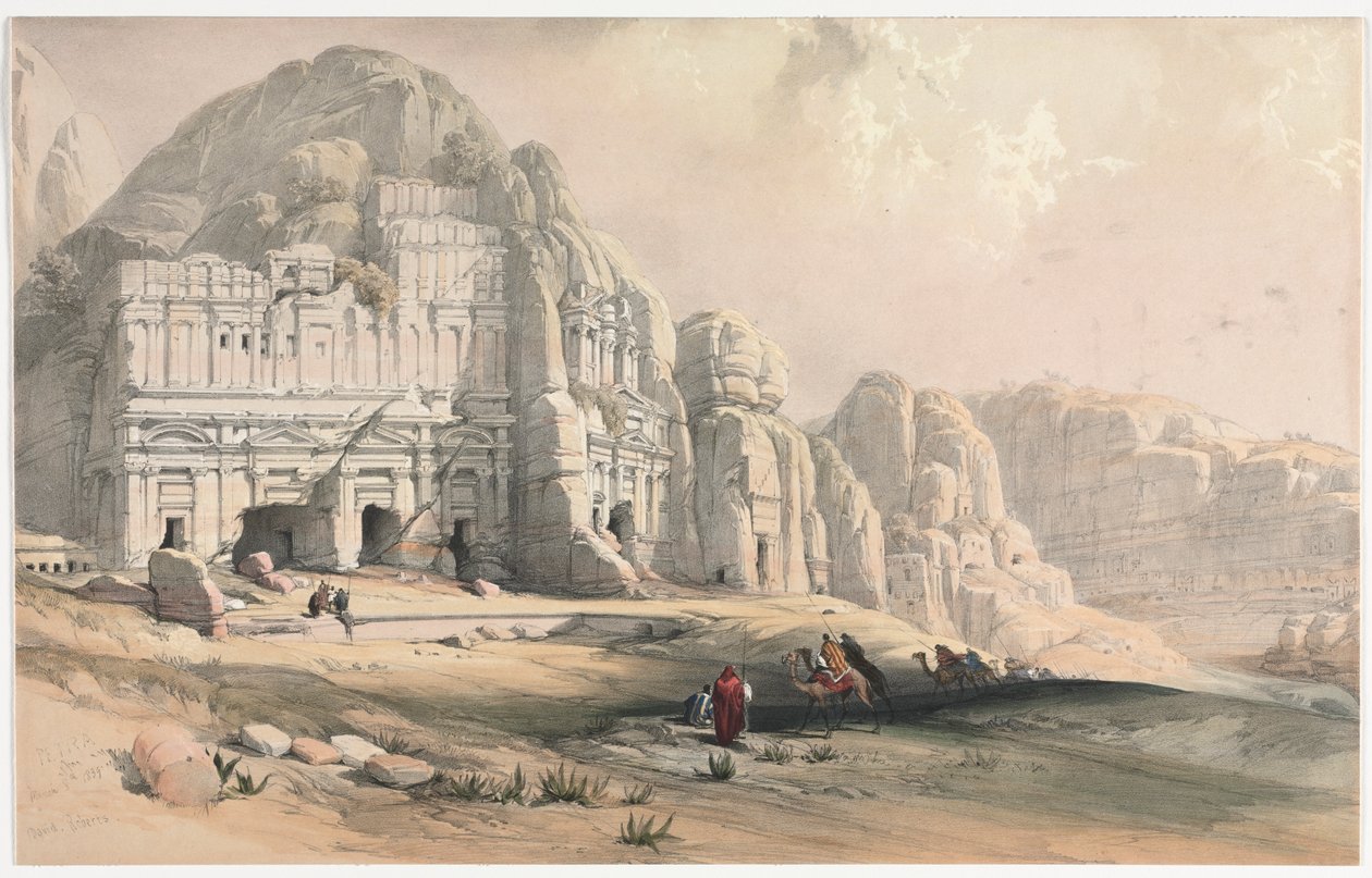 Petra, a völgy keleti vége, 1839. alkotó: David Roberts