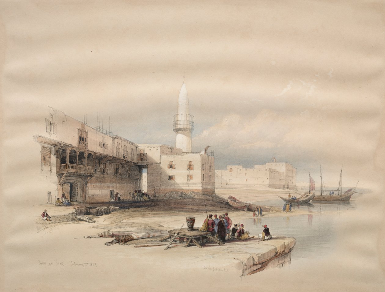 Rakpart Szueznél alkotó: David Roberts
