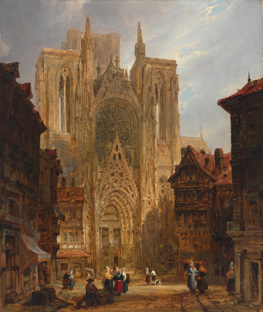 Rouen-i katedrális, kb. 1796-1826. alkotó: David Roberts