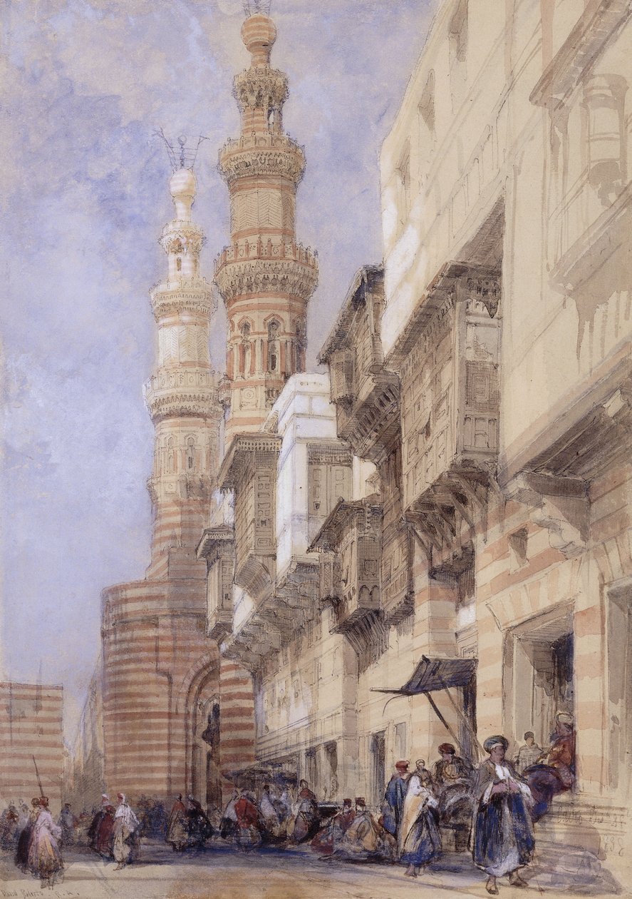 Metwaley kapuja, Kairó, 1838 alkotó: David Roberts