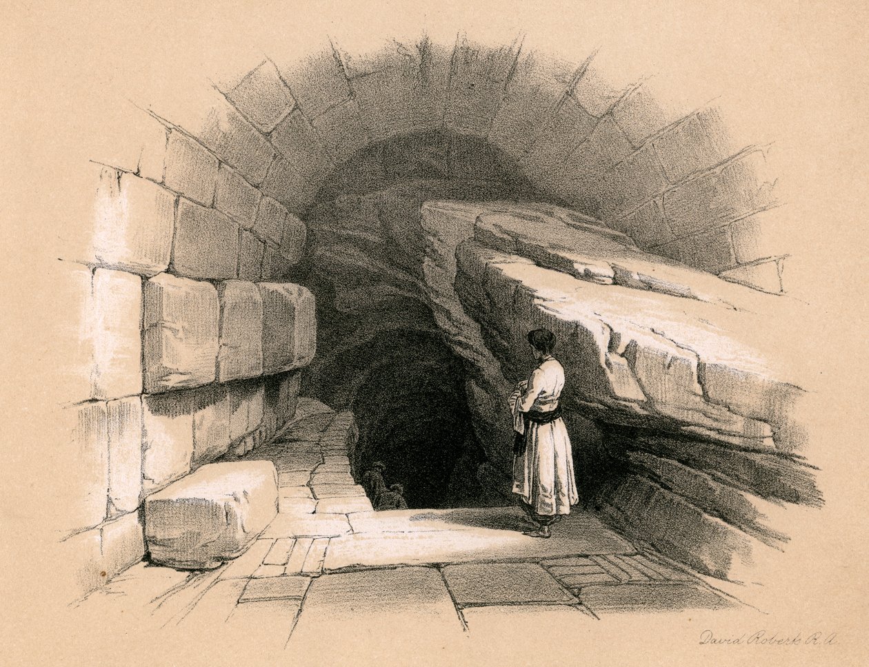 Siloam felső szökőkútja, 1855. alkotó: David Roberts