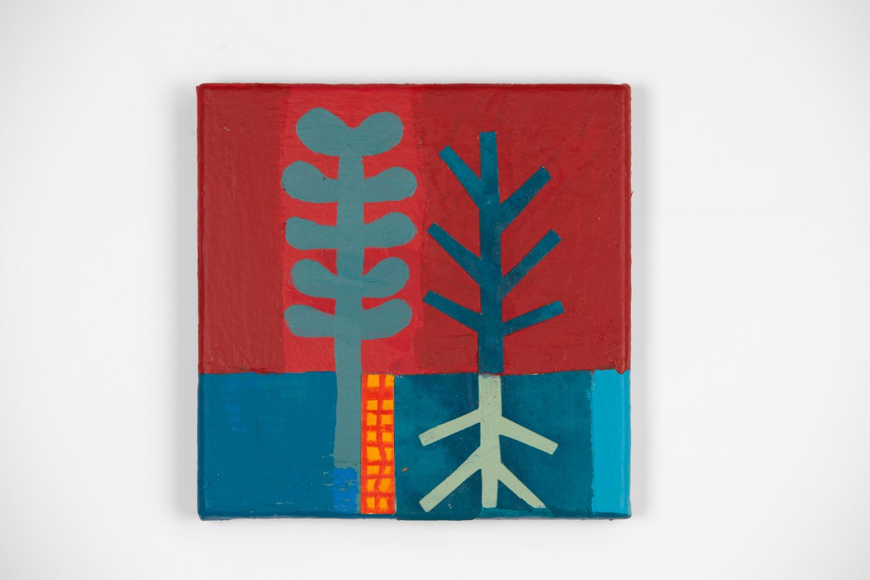 Vad tűz, 2021 (festmény és kollázs) alkotó: David Shillinglaw