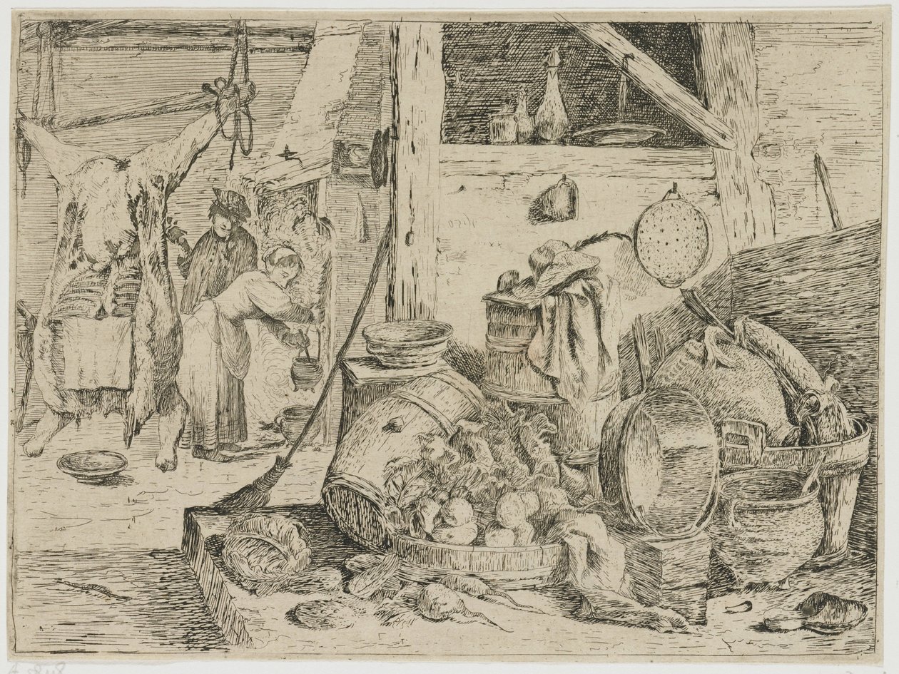 konyhabelső alkotó: David Teniers (II) (attributed to)