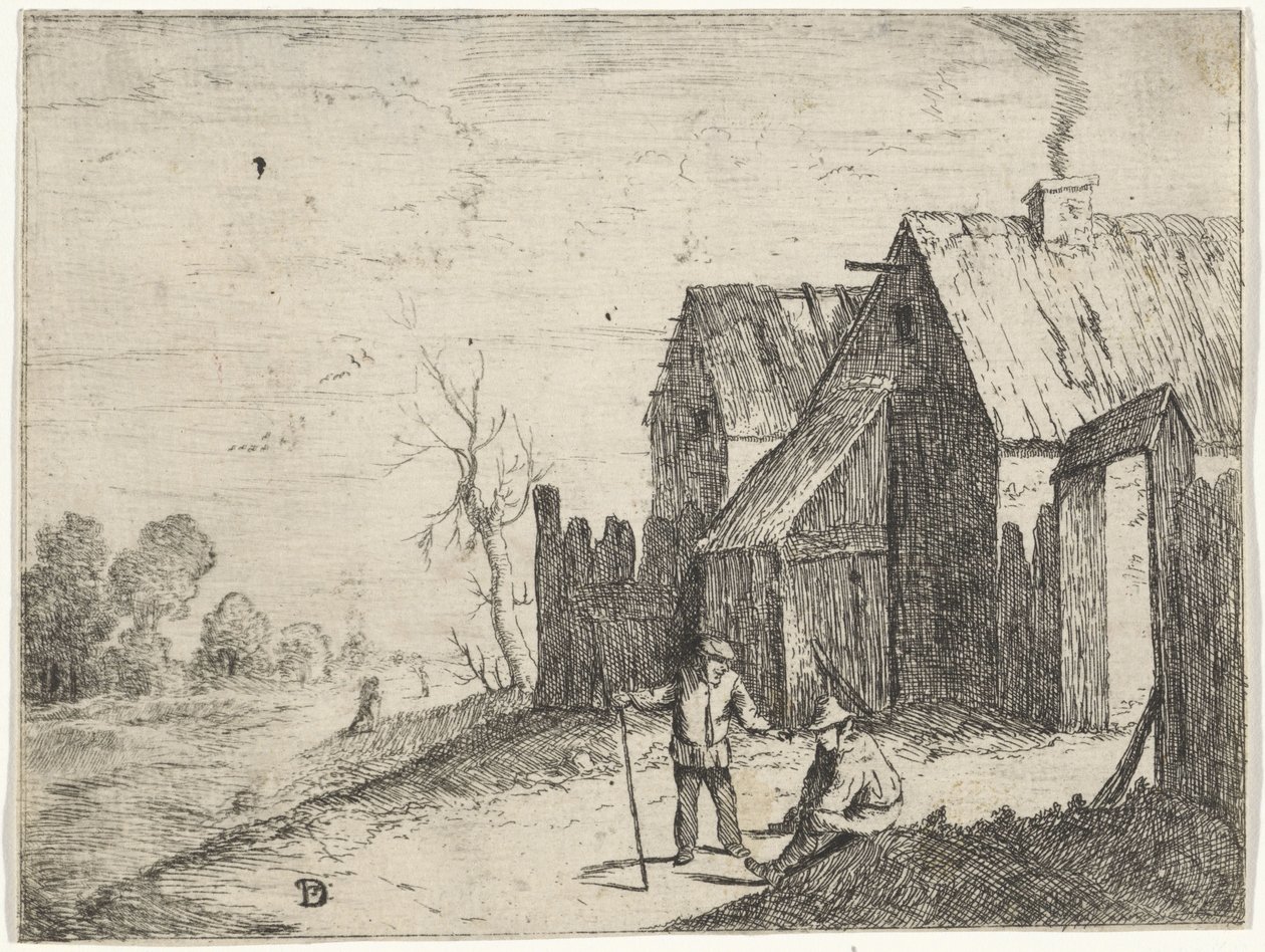 Két gazda beszélget alkotó: David Teniers (II)