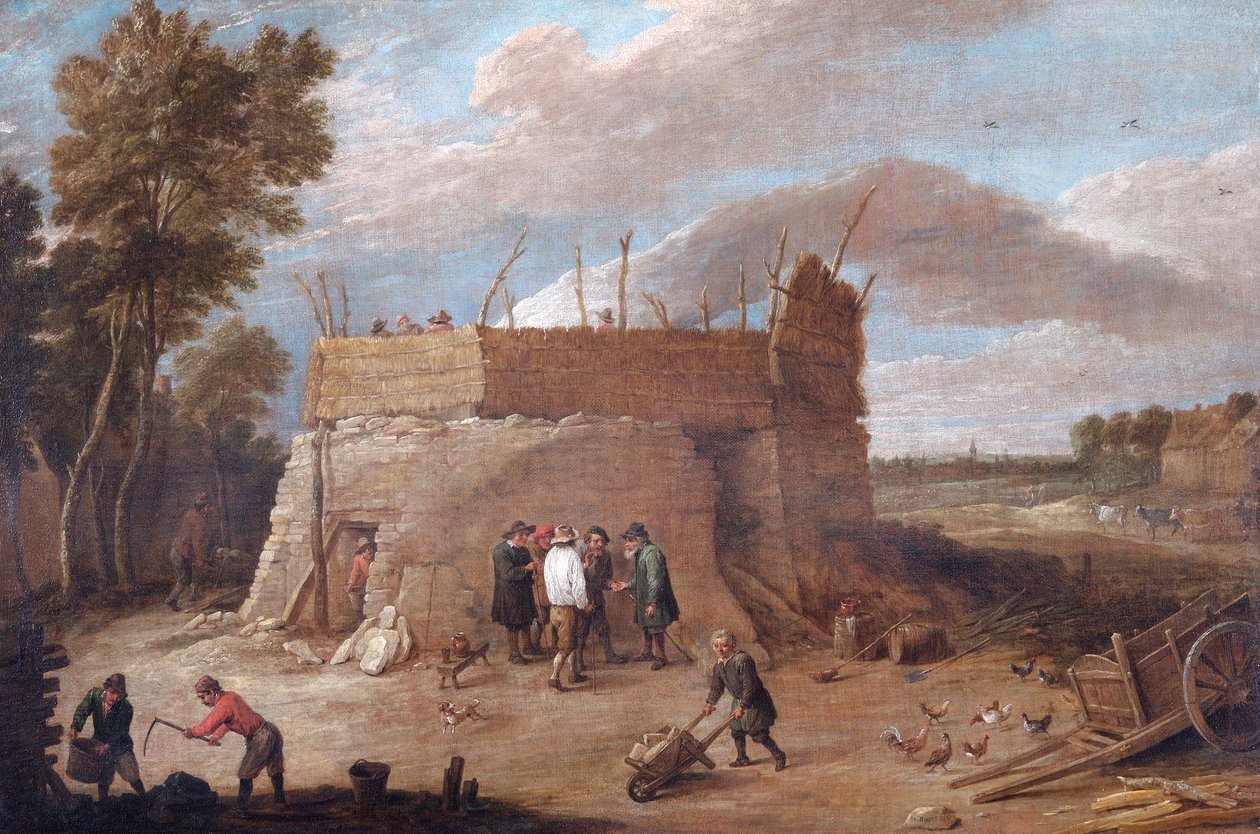 „Mészkemence figurákkal”, 17. század alkotó: David Teniers II