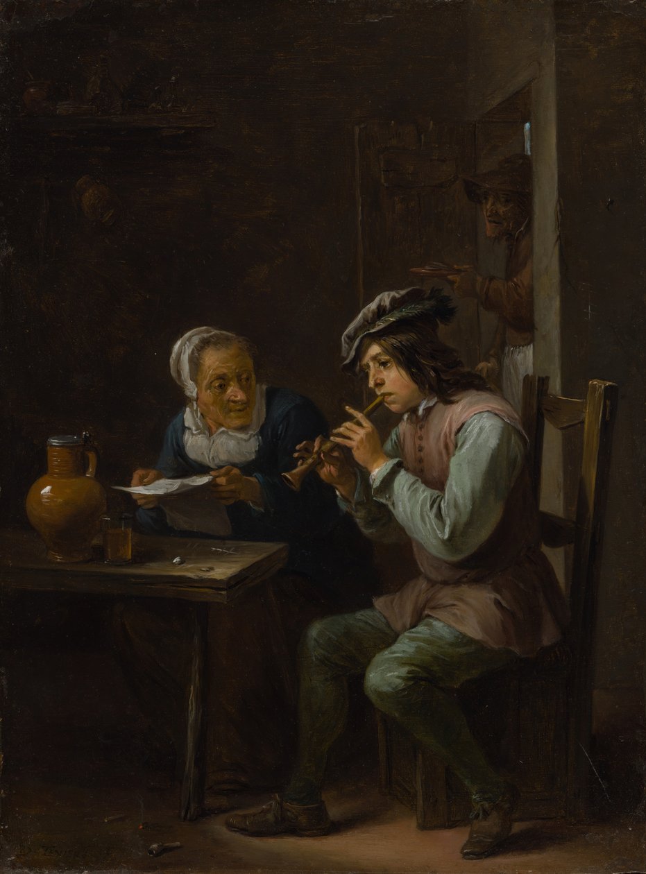 The Flageolet Player, 163540. alkotó: David Teniers II