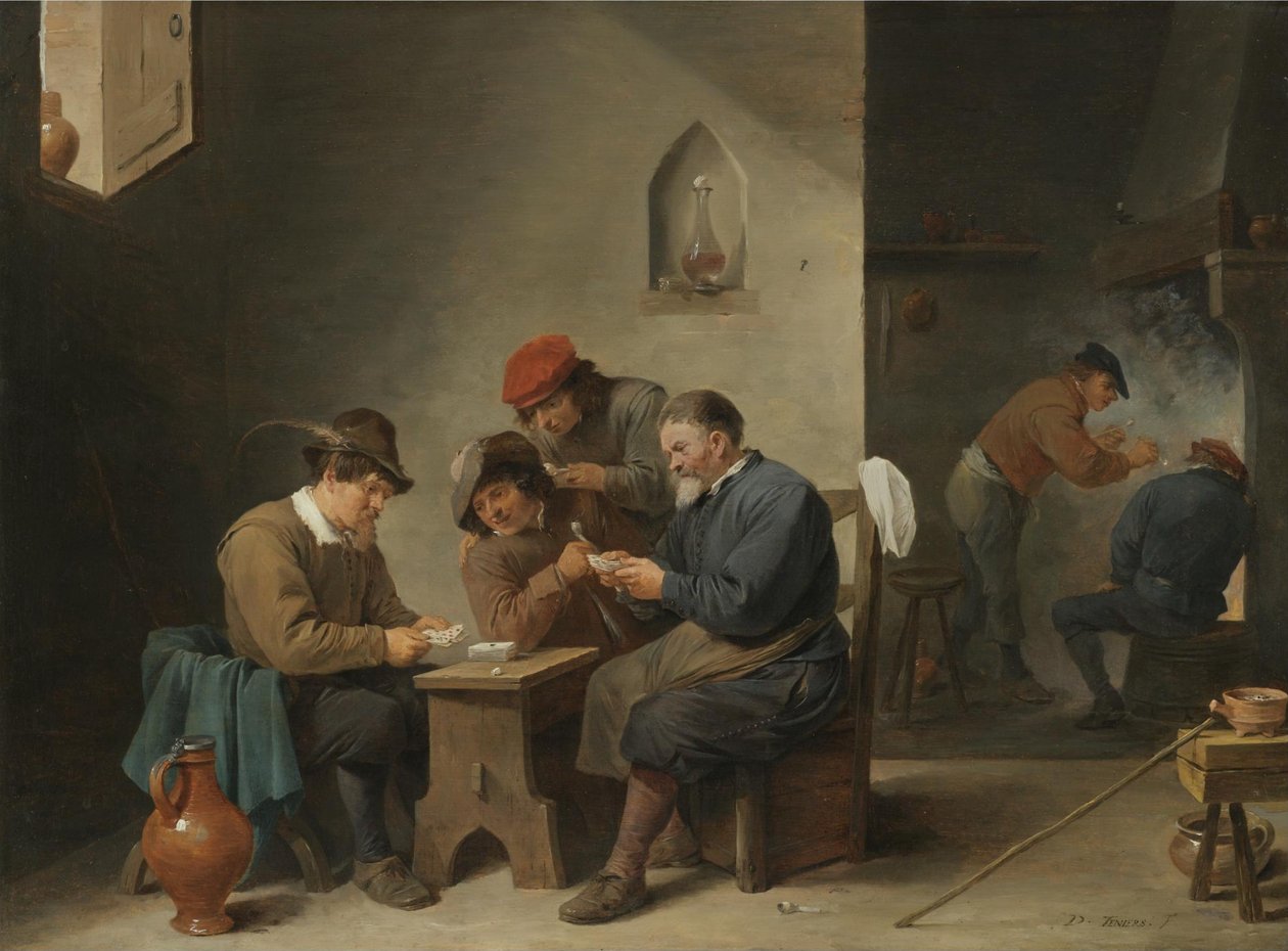 Kártyajátékosok alkotó: David Teniers the Younger