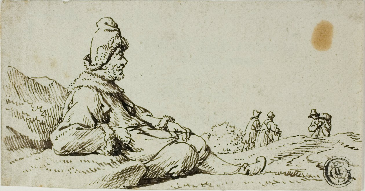 Ember pihen a tájban alkotó: David Teniers the Younger