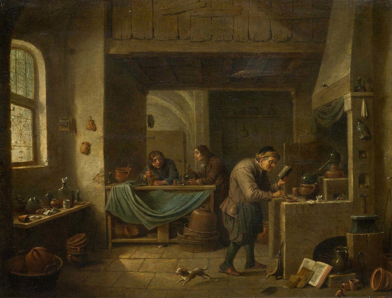 Az alkimista és tanítványa alkotó: David Teniers the Younger