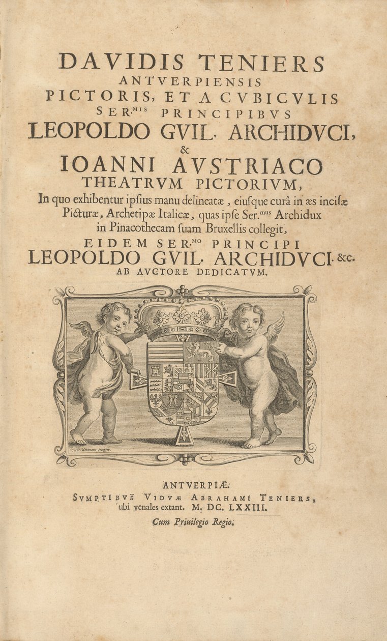 Címlap Theatrum Pictorium alkotó: David Teniers the Younger