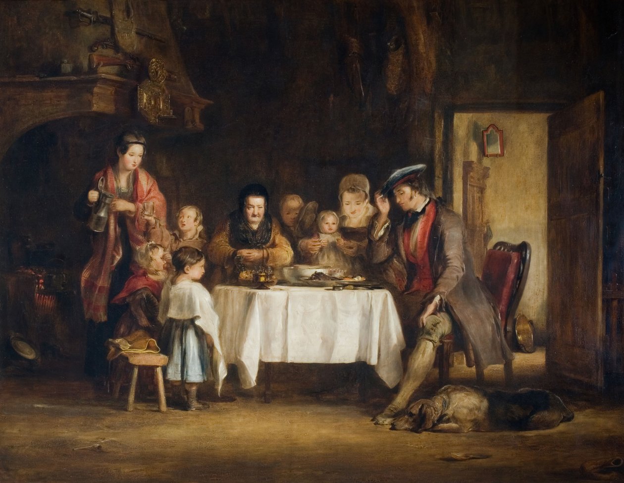 Grace Before Meat, 1839. alkotó: David Wilkie