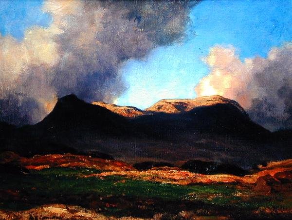 Ben Dearg (olaj, vászon) alkotó: David Young Cameron
