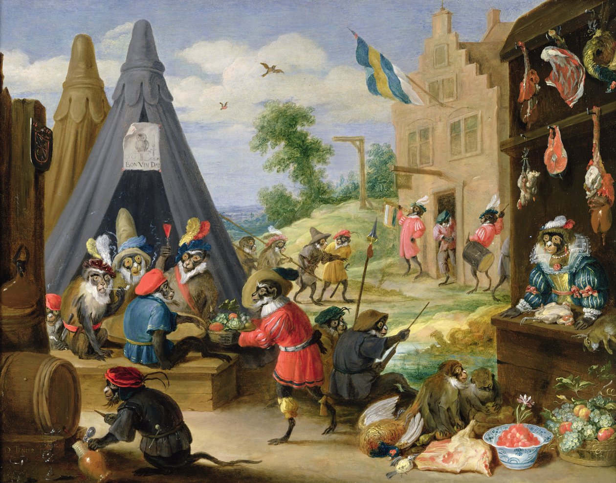Majomtábor alkotó: David Teniers the Younger