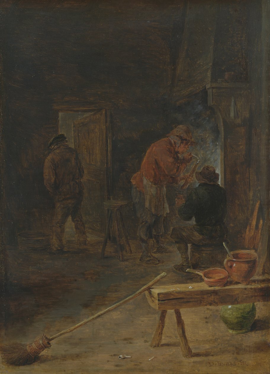 Gazdák a kandalló körül alkotó: David Teniers the Younger