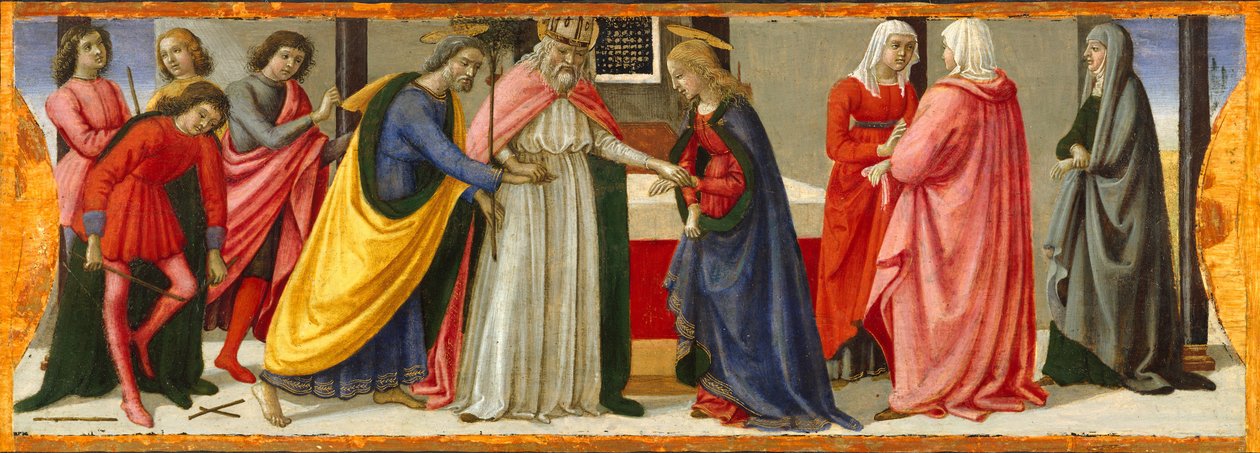 A Szűzanya házassága, kb. 1479. alkotó: Davide Ghirlandaio