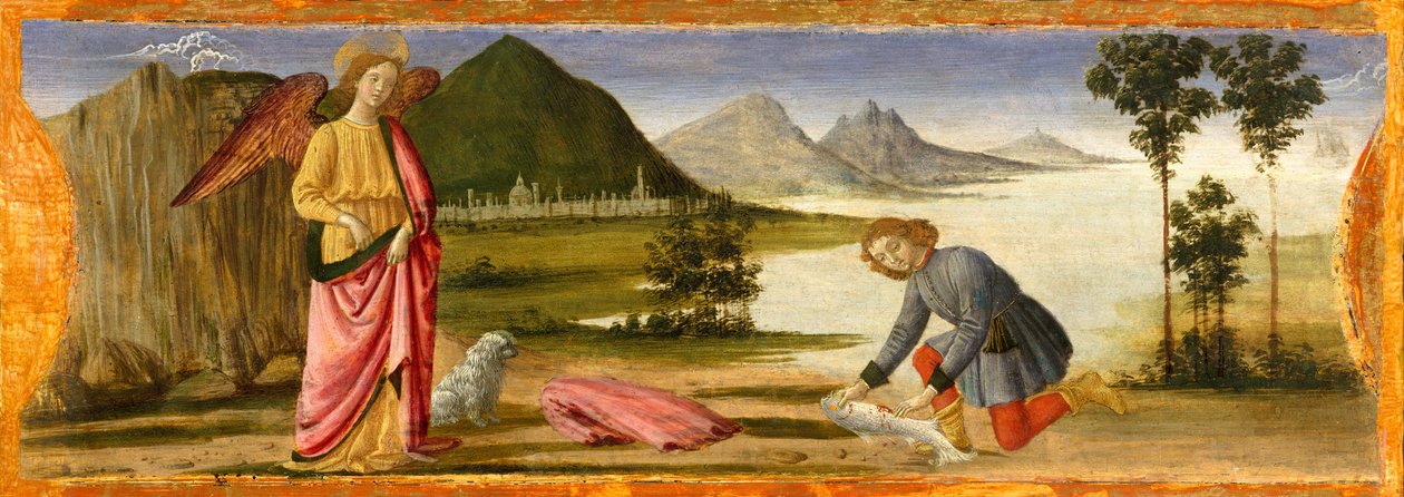 Tóbiás és az angyal, kb. 1479. alkotó: Davide Ghirlandaio