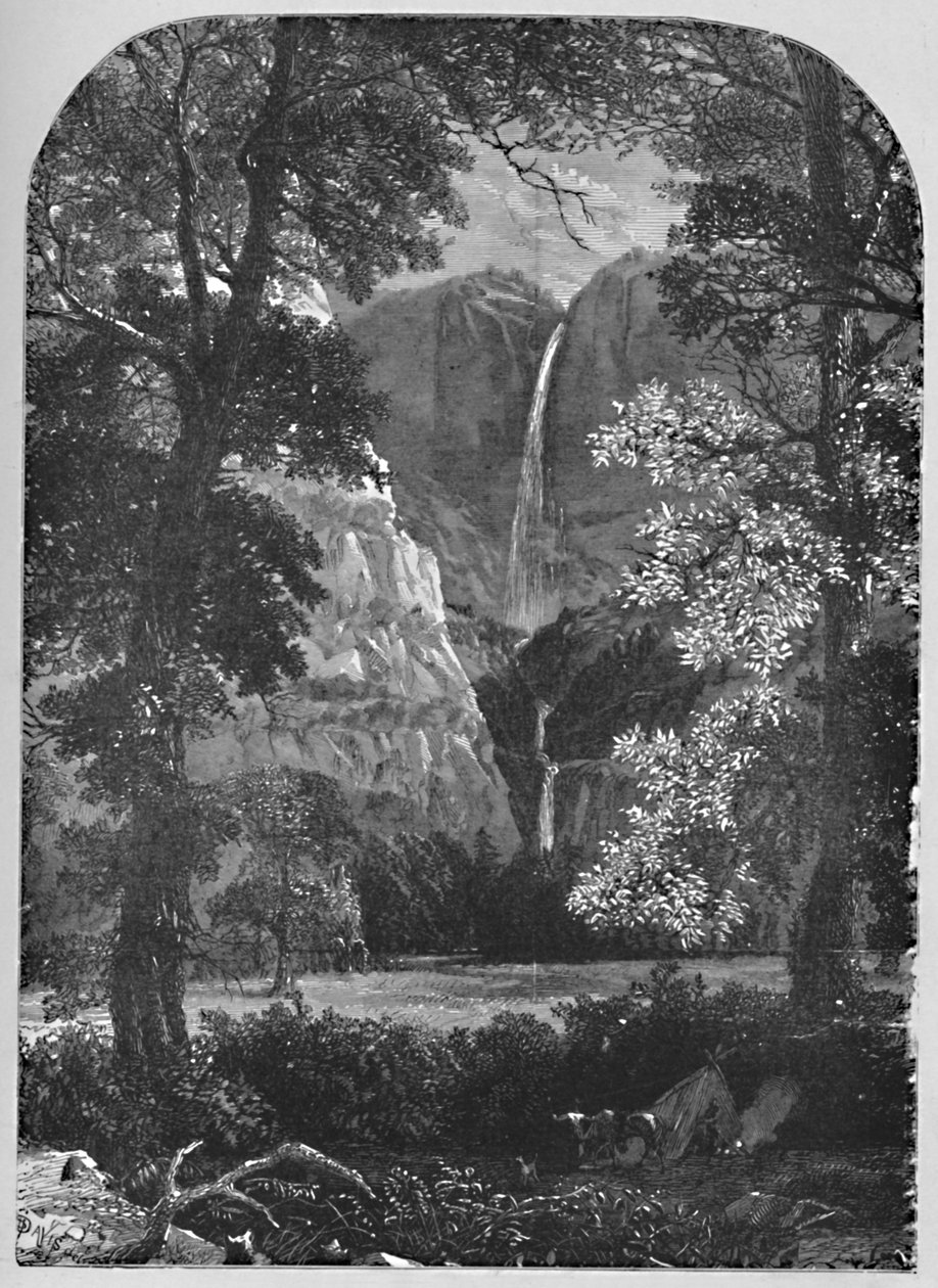 A Yosemite-vízesés, 1883 alkotó: Davis