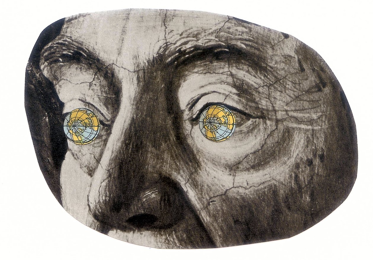 Globe eyes, 2016 (kollázs) alkotó: Deirdre Kelly